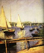 Gustave Caillebotte Sail Boats at Argenteuil oil painting